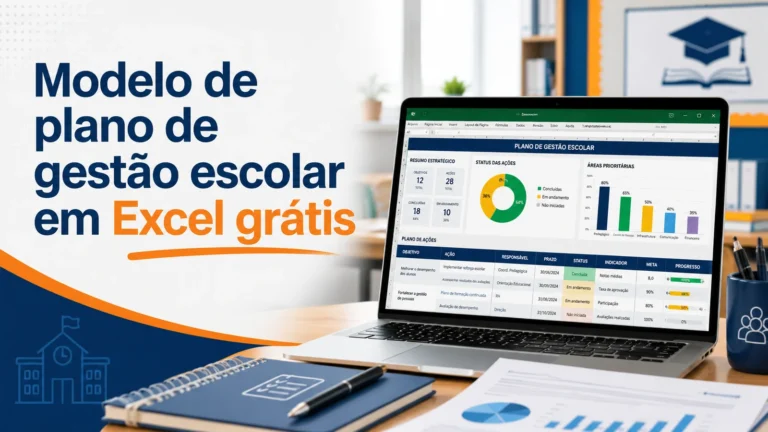 Modelo de plano de gestão escolar em Excel grátis